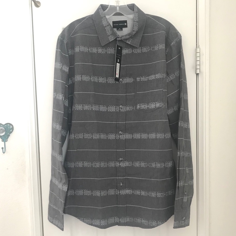 Men’s Ocean Current long-sleeved button down shirt